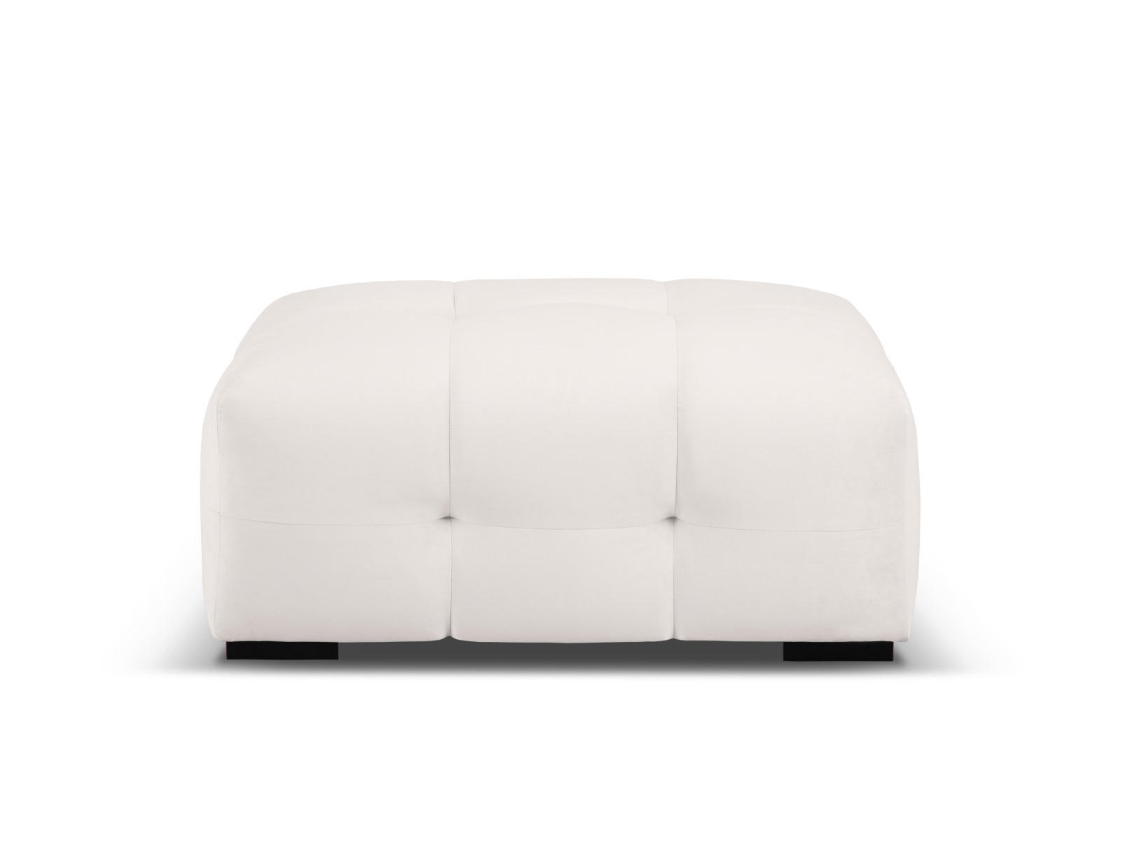 POUF Kendal aus Samt hellgrau - Hellgrau, Textil (104/45/72cm) - Micadoni