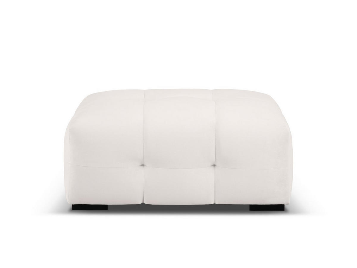 POUF Kendal aus Samt hellgrau - Hellgrau, Textil (104/45/72cm) - Micadoni