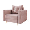 SESSEL Zako - Naturfarben/Rosa, Holz/Textil (106/85/77cm) - MIRJAN24