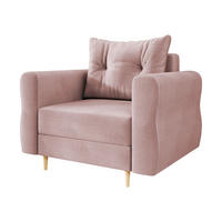SESSEL Zako - Naturfarben/Rosa, Holz/Textil (106/85/77cm) - MIRJAN24