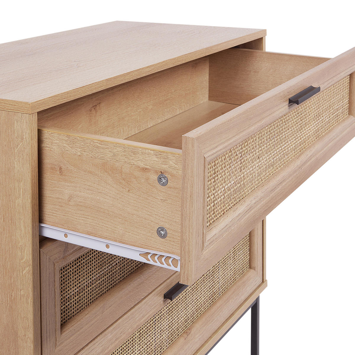 KOMODA s 3 zásuvkami Světle hnědá Pasco - hnědá, kompozitní dřevo (80/80/40cm) - Beliani