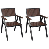 GARTENSTUHL Schwarz, Braun - Schwarz/Braun, Metall (57/87/53cm) - MCW