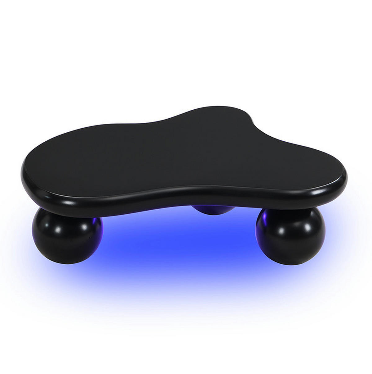 KONFERENČNÍ stolek 95/62,5/32 cm černý z MDF s LED osvětlením - černá, kompozitní dřevo (95/62.5/32cm) - OKWISH