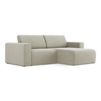 ECKSOFA Rechts Strukturstoff Stoff Beige - Beige/Creme, Kunststoff/Textil (224/167cm) - Makamii