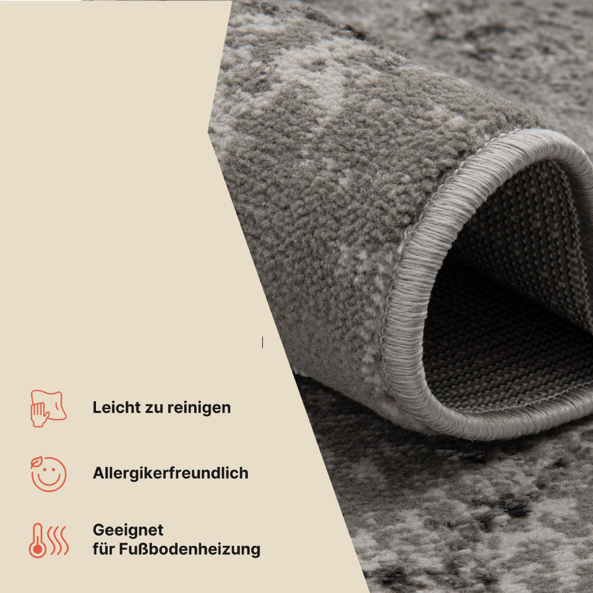 TEPPICH CRYSTAL Dunkelgrau 200/300 cm - Dunkelgrau, Textil (200/300cm) - Tapiso