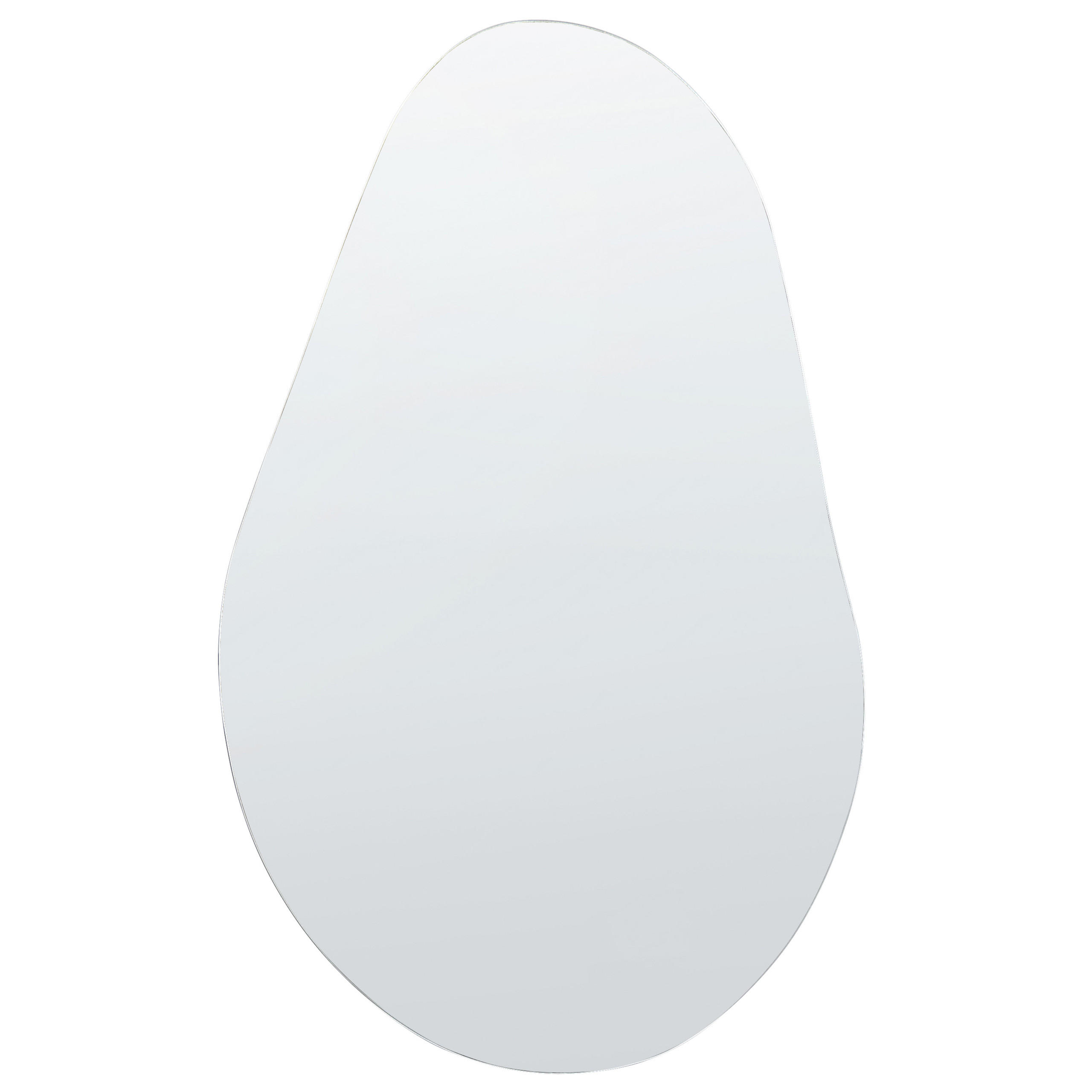 WANDSPIEGEL Silber 40/65 cm Aubagne - Silberfarben, Glas (40/65/40cm) - Beliani