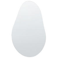WANDSPIEGEL Silber 40/65 cm Aubagne - Silberfarben, Glas (40/65/40cm) - Beliani