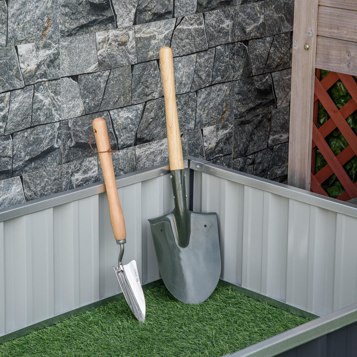 HOCHBEET DE-12109 modular 174/90/30 cm, Montage ohne Werkzeug Anthrazit - Grau, Metall (174/30/90cm) - ComfortXL