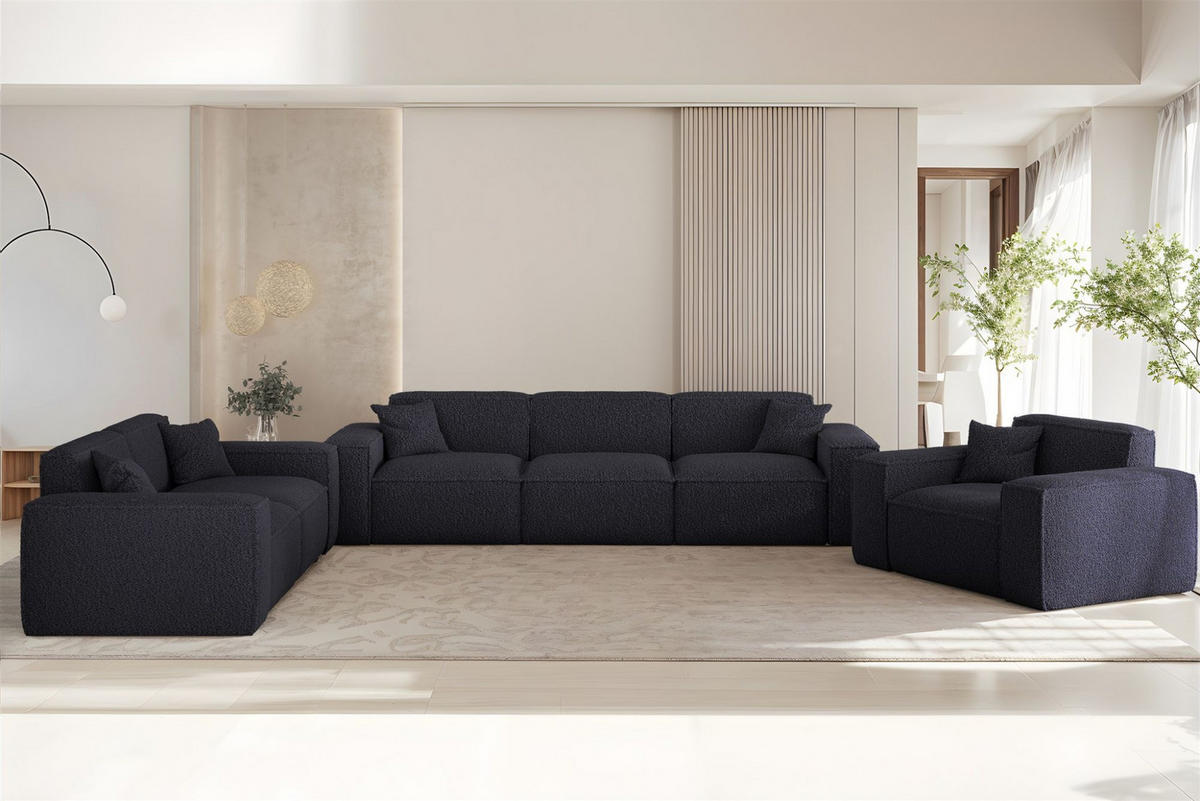 SOFA 2-sitzer Celes Premium In Sven - Blau, Holzwerkstoff/Textil (182/73/90cm) - Fun Möbel