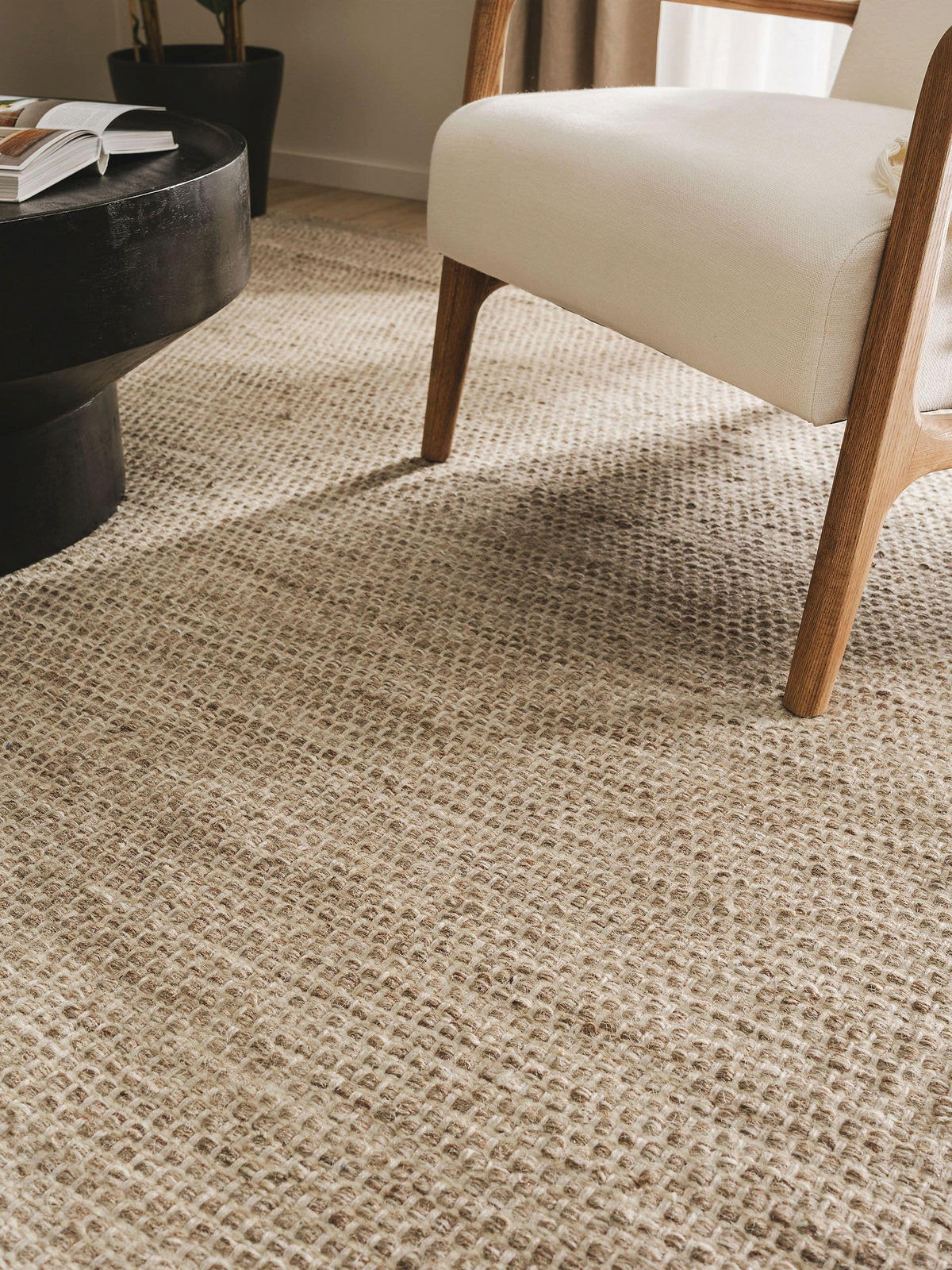 WOLLTEPPICH Rocco Taupe 170x240 cm - Taupe, Textil (170/240cm) - benuta Pure