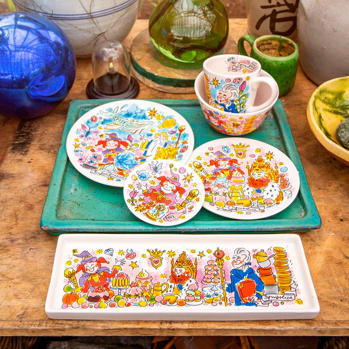 KUCHENTELLER Symbolica in Bunt - 18cm - Multicolor, Keramik (18/18/2cm) - Blond Amsterdam