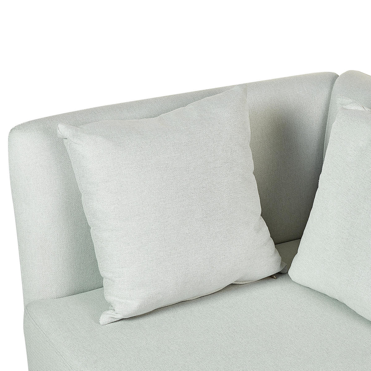 CHAISELONGUE mintgrün rechtsseitig Riom - Schwarz/Grün, Textil (156/75/77cm) - Beliani