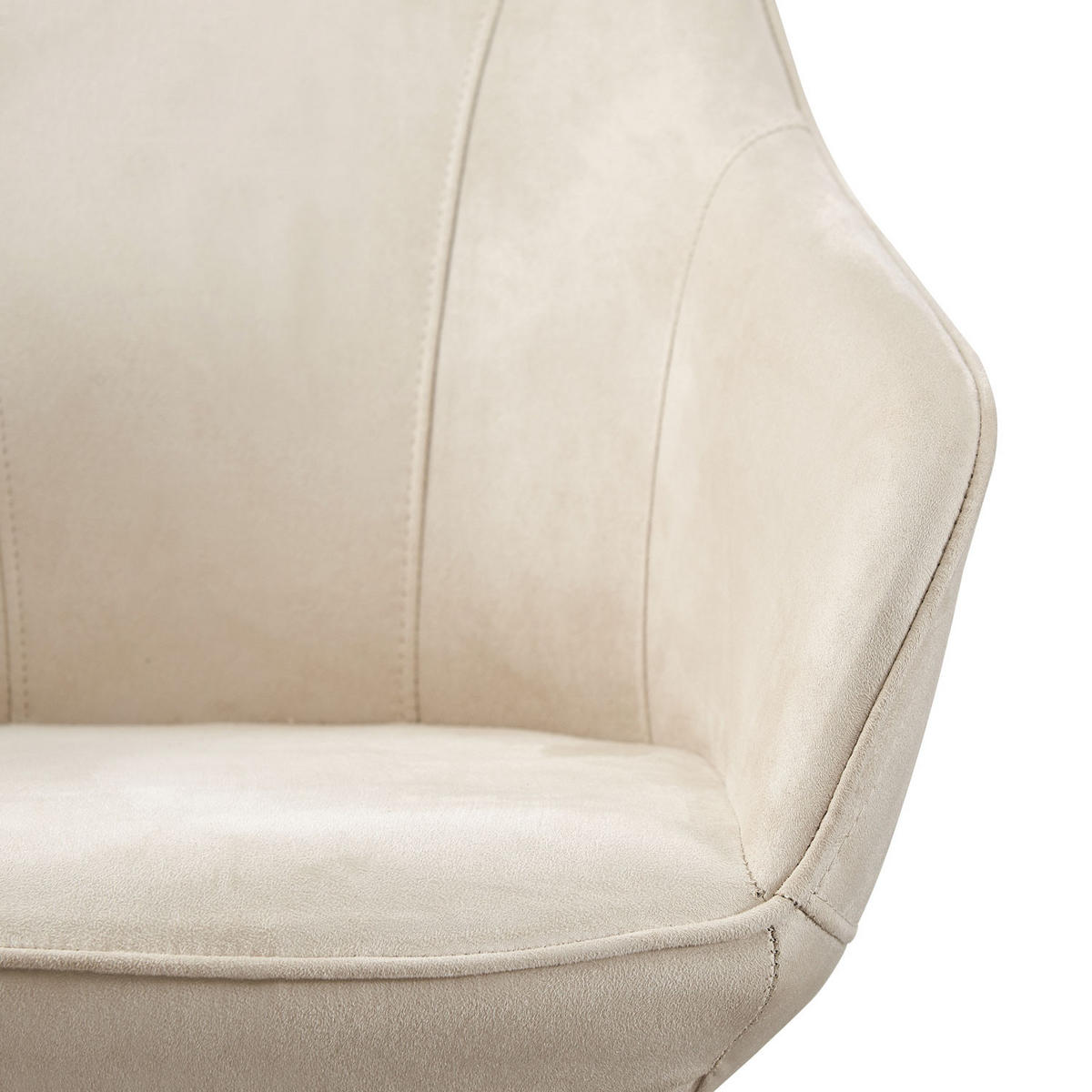 ARMLEHNSTUHL KATJA Grau - Grau, Textil/Metall (57/82/62cm) - B&D Home