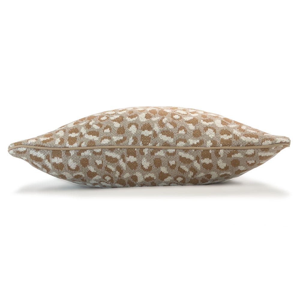 DEKOKISSEN Primitives Punkt gestrickt karamell 50x50 - Creme, Textil (50/50/12cm) - Malagoon