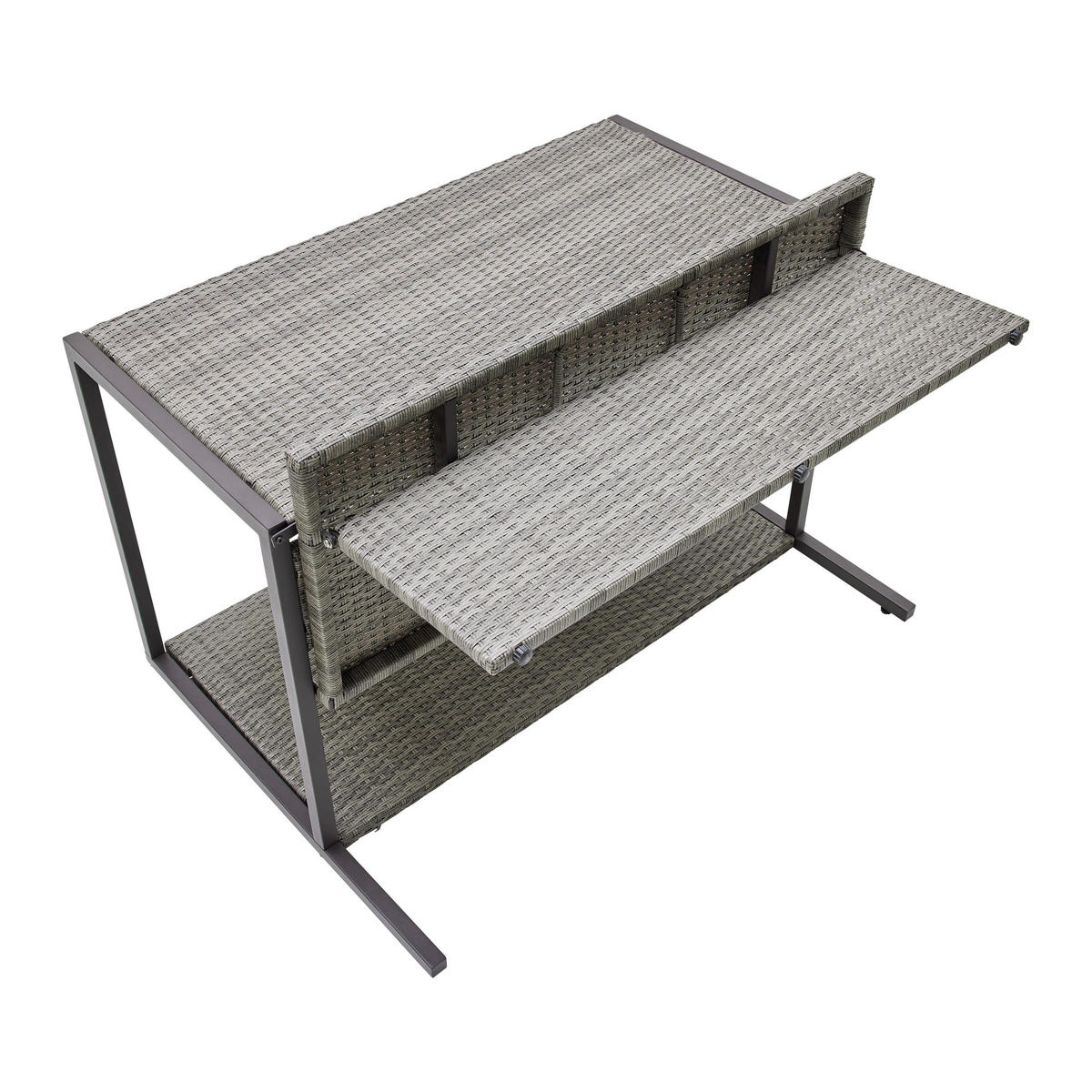 LOUNGESET Mario Graubraun Metall/Kunststoff Modular - Graubraun, Metall - Bessagi Garden