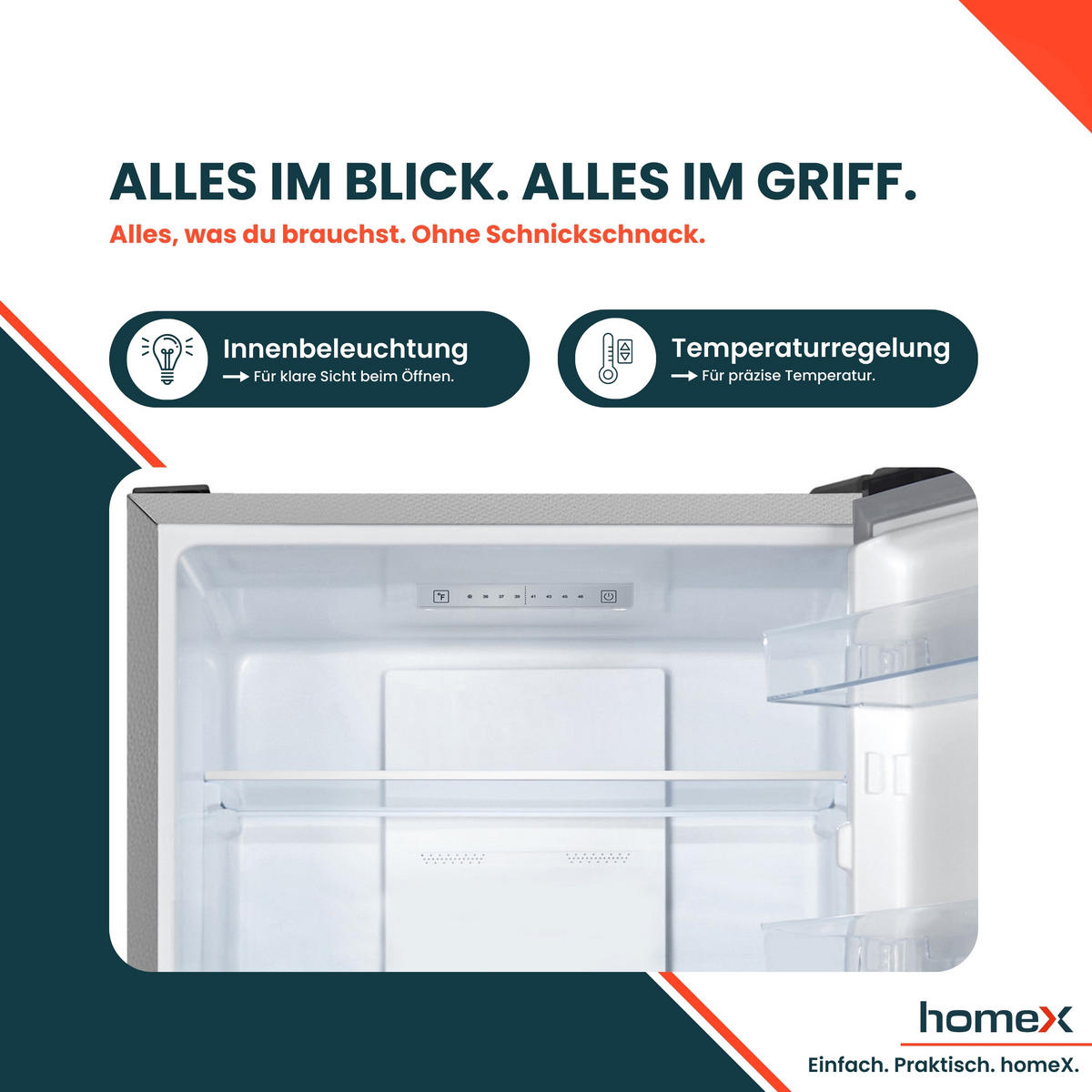 KÜHL-GEFRIER-KOMBINATION, No Frost, freistehend, groß, Kühlschrank mit Gefrierfach - 304 Liter, EEK A, leise 35 dB - Silberfarben, Glas/Kunststoff (59.5/187.3/59cm) - homeX