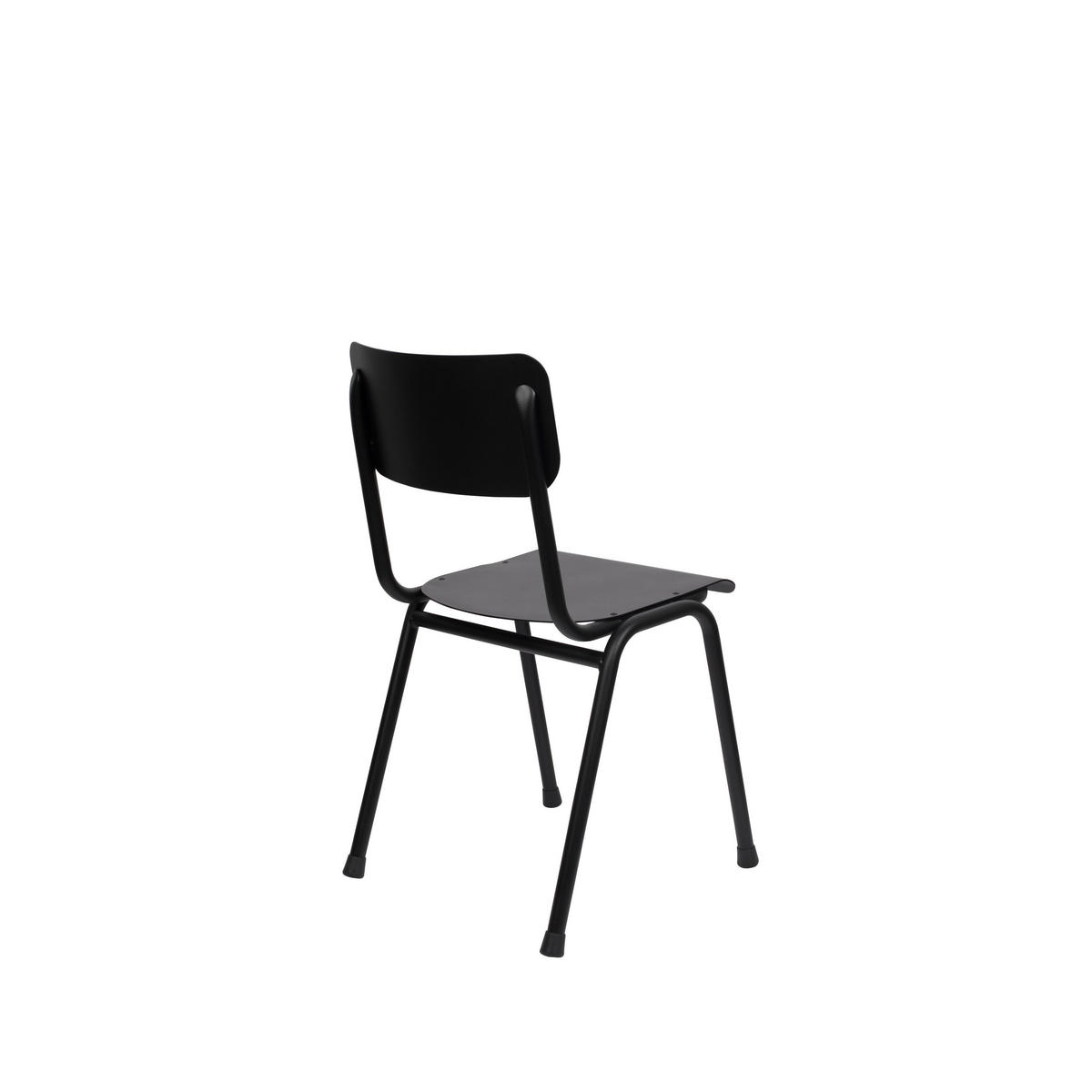 GARTENSTUHL Back To School Matte Schwarz - 2 er Set - Schwarz, Metall (43/82.5/49cm) - Zuiver