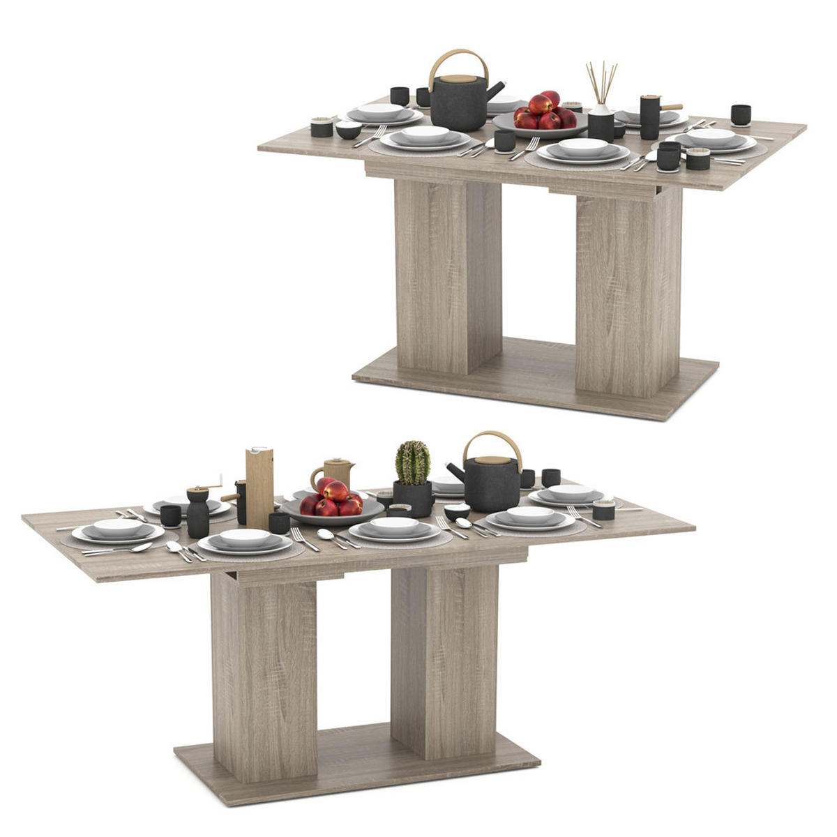 ESSTISCH Dix Sonoma 140 x 90 cm - Sonoma Eiche, Holzwerkstoff (90/140/76cm) - Vicco