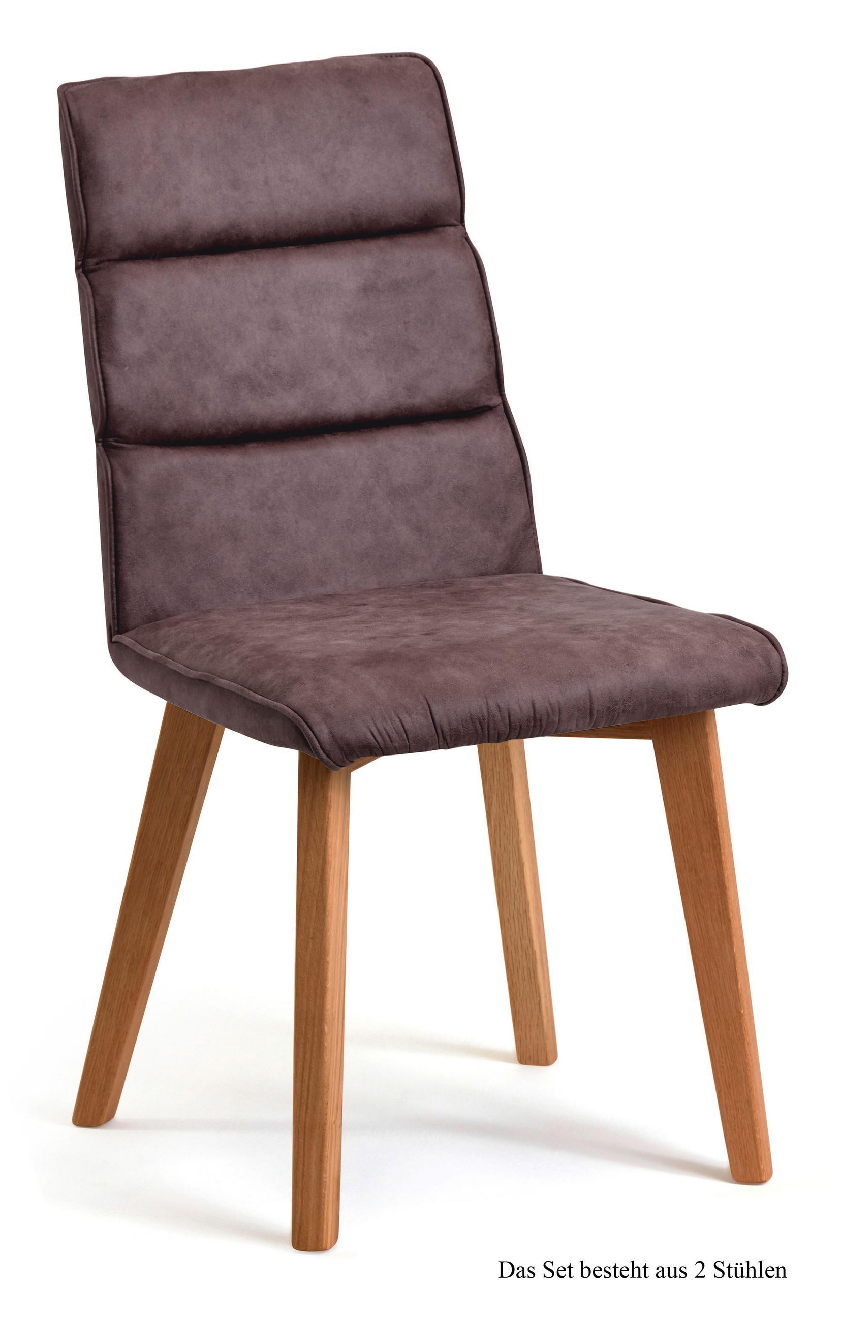ESSZIMMERSTUHL (2er-Set) Darell 47x92x60 Eiche geölt/Braun - Eichefarben/Braun, Kunststoff (60/92/47cm) - 58aufmkessel