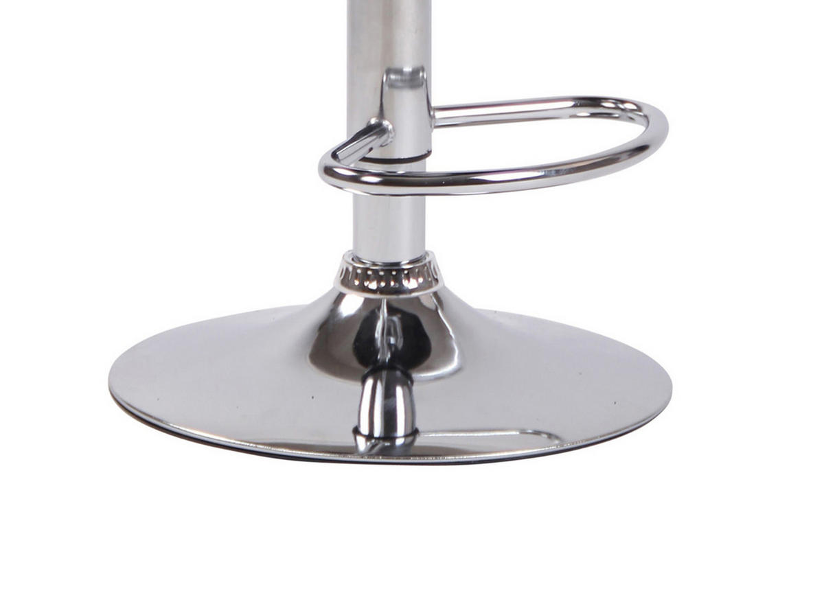 BARHOCKER Lento Gestell Metall in Chromoptik Kunstleder Braun - Chromfarben/Braun, Kunststoff/Metall (50/108/50cm) - TPFLiving