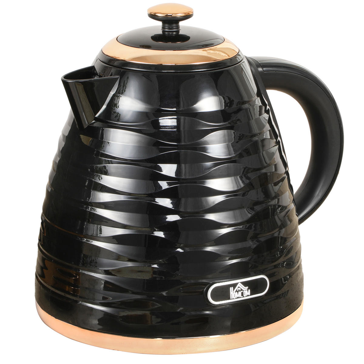 ELEKTRISCHER WASSERKOCHER DE-07956 1,7L mit Schnellkochfunktion - Schwarz, Kunststoff (19.5/23.2/24.1cm) - ComfortXL