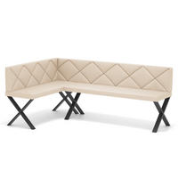 ECKBANK links VERO X Kunstleder gesteppt, 142/196 cm Beige - Beige, Kunststoff/Textil (142/196cm) - Idohome