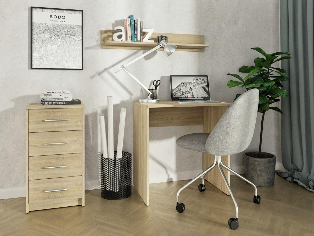 SCHREIBTISCH Bodo 70R Sonoma Eiche 70/50/75 cm - Sonoma Eiche, Holzwerkstoff (50/70/75cm) - Matkam Möbel