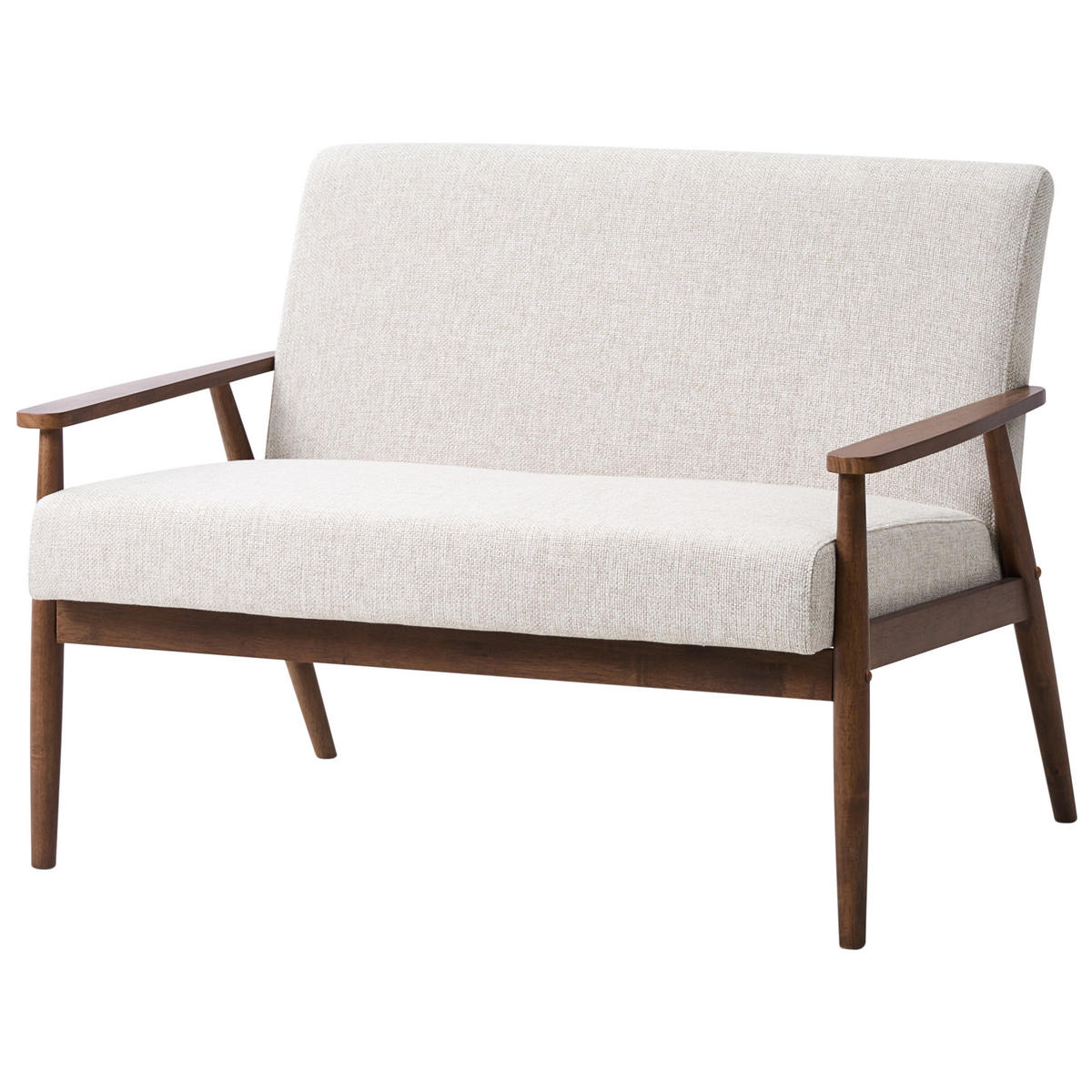 POHOVKA 2-místná Látka Tmavě hnědá/Šedá Esrum - tmavě hnědá, textil (111/79/72cm) - Beliani