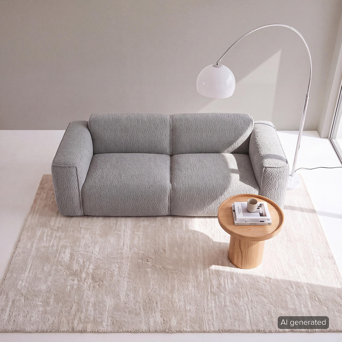 2-SITZER SOFA - Schwarz/Grau, Kunststoff/Textil (220/71/102cm) - home24