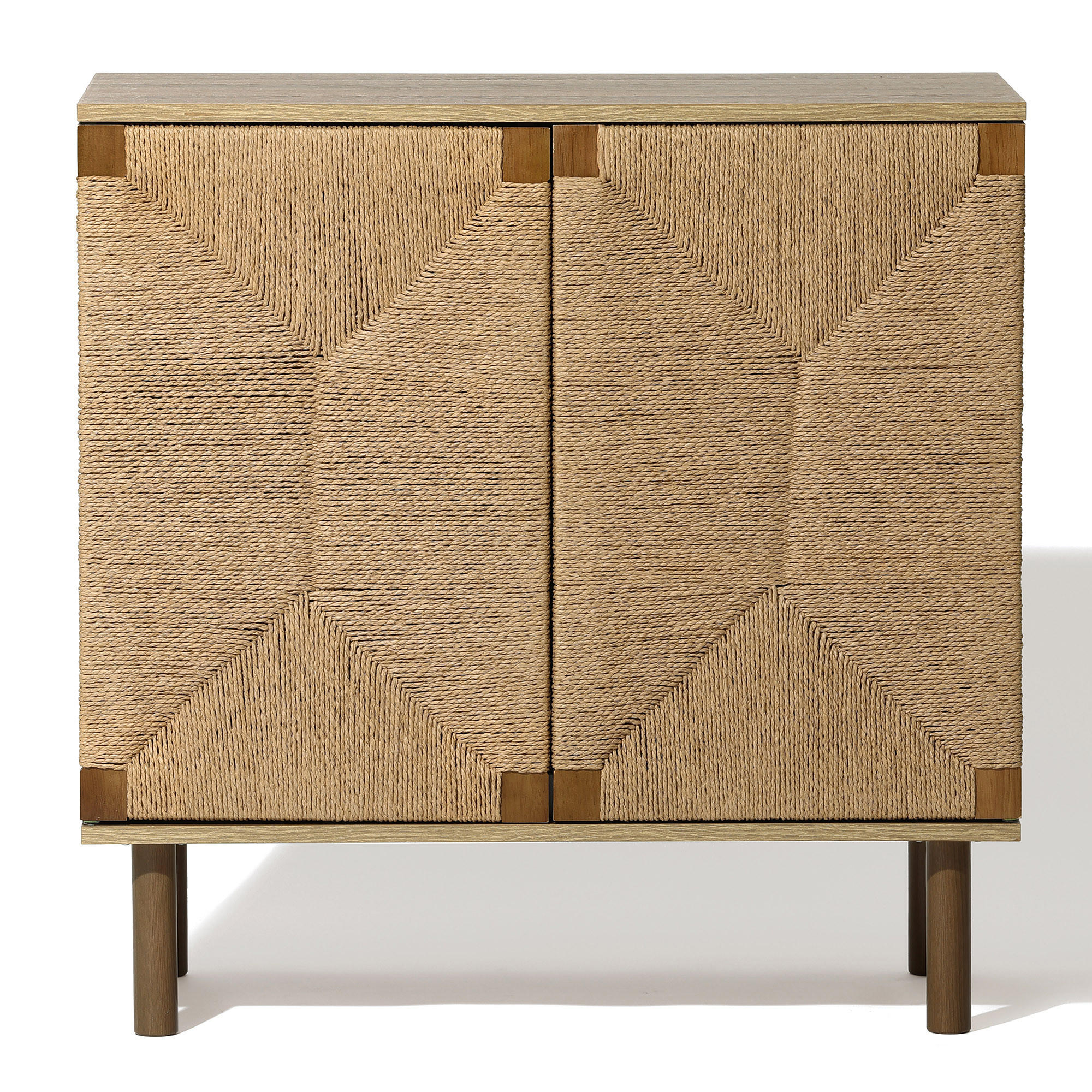 SIDEBOARD Wohnzimmer im modernen Vintage-Stil, Holz mit 2 Türen | B80 x T40 x H80 cm - Braun, Holz (80/80/40cm) - Hometopia