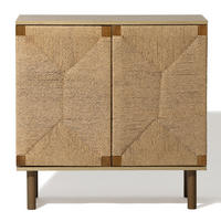 SIDEBOARD Wohnzimmer im modernen Vintage-Stil, Holz mit 2 Türen | B80 x T40 x H80 cm - Braun, Holz (80/80/40cm) - Hometopia