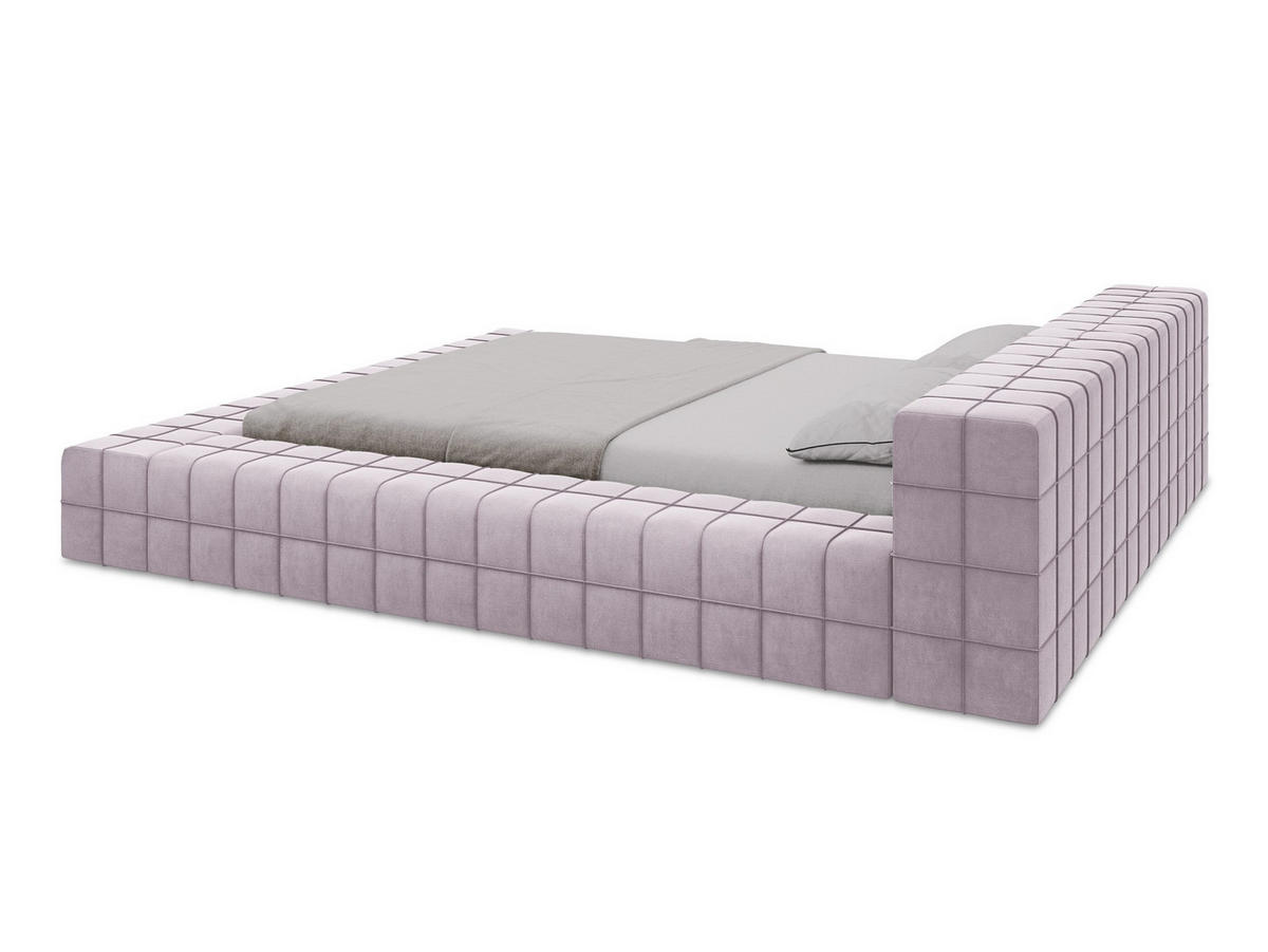 POLSTERBETT mit Lattenrost 200x260 Violett - Lila/Flieder, Kunststoff/Textil (140/200cm) - Makamii