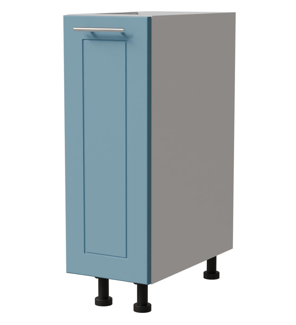 Feldmann-Wohnen Unterschrank Blau, Weiß 20x82x50 cm