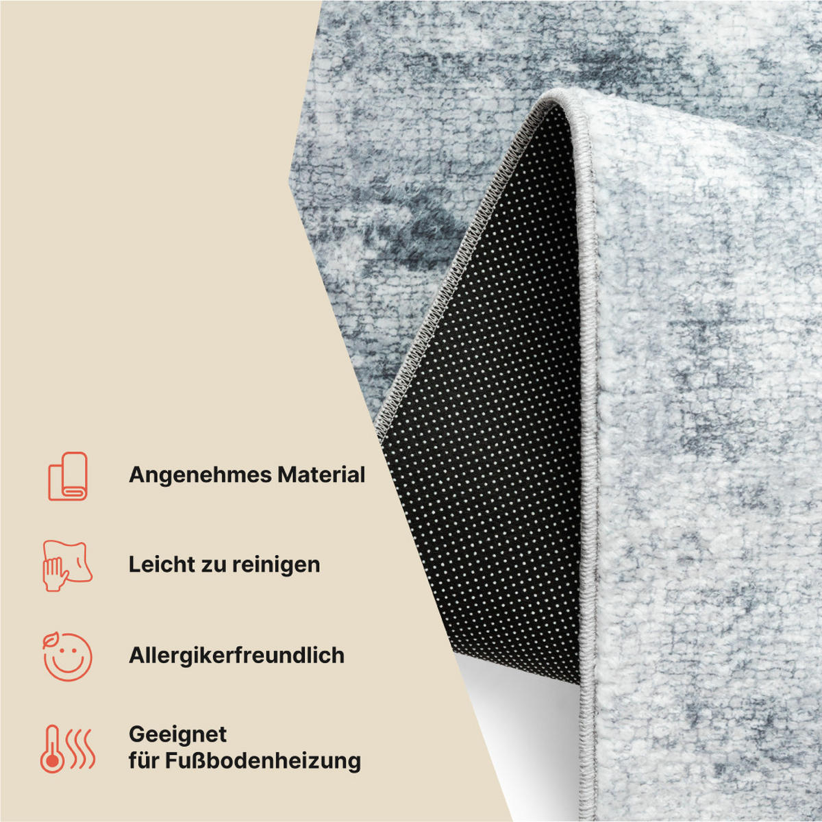 TEPPICH BARI Anthrazit 140/200 cm - Anthrazit, Textil (140/200cm) - Tapiso
