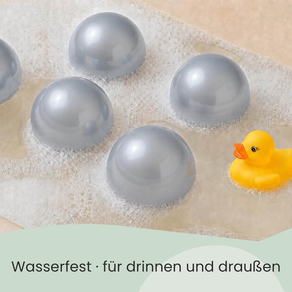 BÄLLEBAD-BÄLLE 50 Stück, Siber/Grau, 5.5 cm - Silberfarben, Kunststoff (5.5/5.5/5.5cm) - Littletom