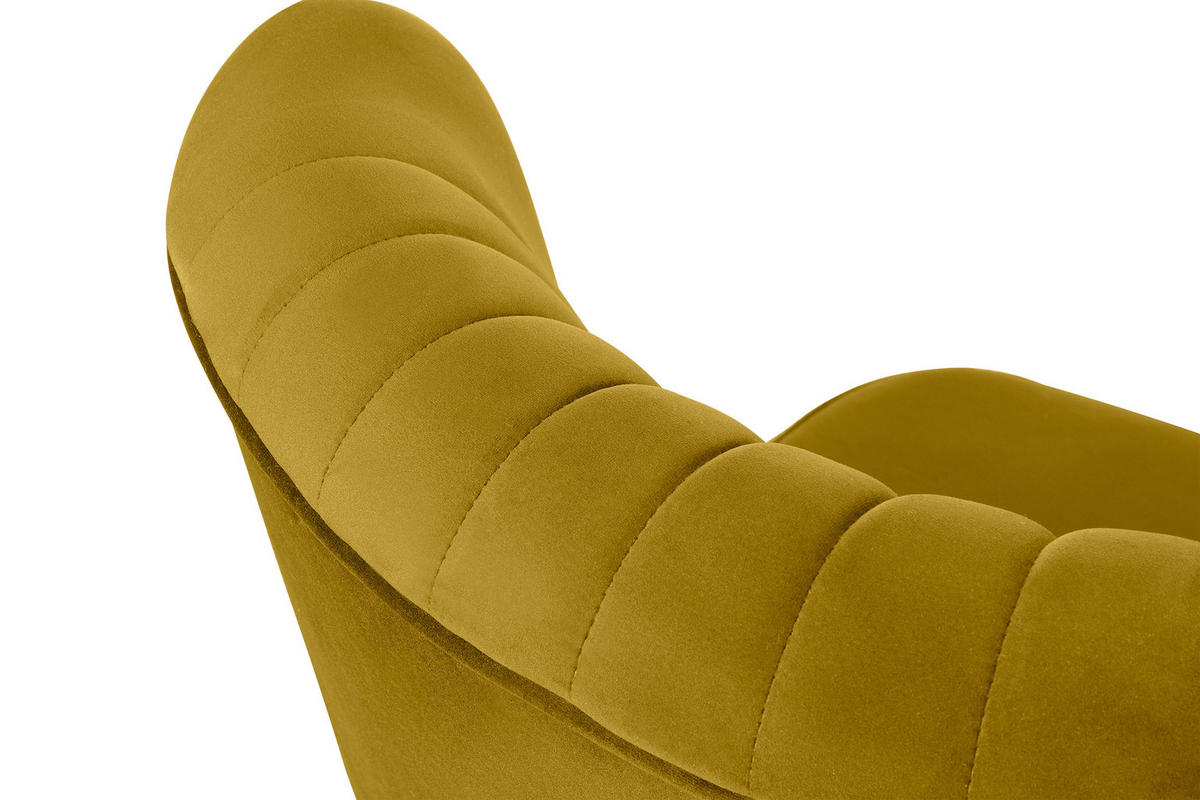 COCKTAILSESSEL DUCO auf hohen Beinen, Gelb/Schwarz - Gelb/Schwarz, Holz/Textil (63/89/65cm) - KONSIMO®