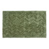 BADEMATTE 50/80 cm Chevron, Hochflor - Grün, Textil (50/80cm) - Homescapes