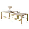 COUCHTISCH Cashmere Matt Gold Rahmen - Beige/Goldfarben, Holzwerkstoff (70/70/46cm) - Idohome