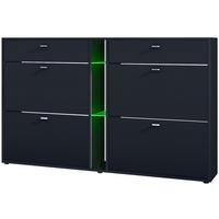 SCHUHSCHRANK Today Fronten in Schwarz matt - Schwarz, Holzwerkstoff (155.5/95/28cm) - Vladon