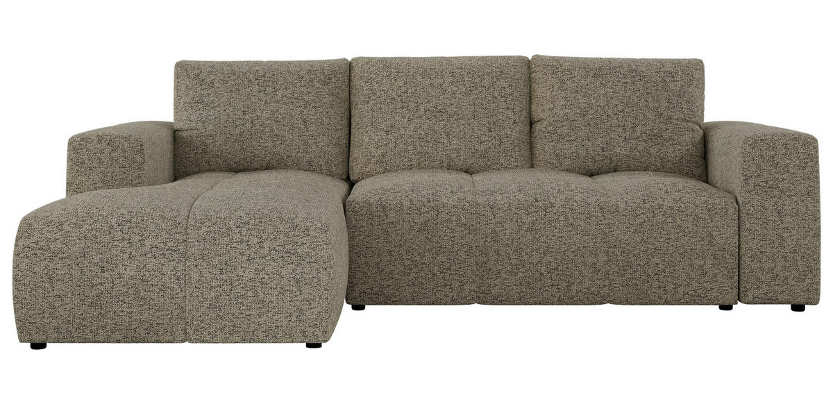 ECKSOFA MONIVA Dunkelbeige Strukture - Links - Taupe/Beige, Textil (164/266cm) - MKS