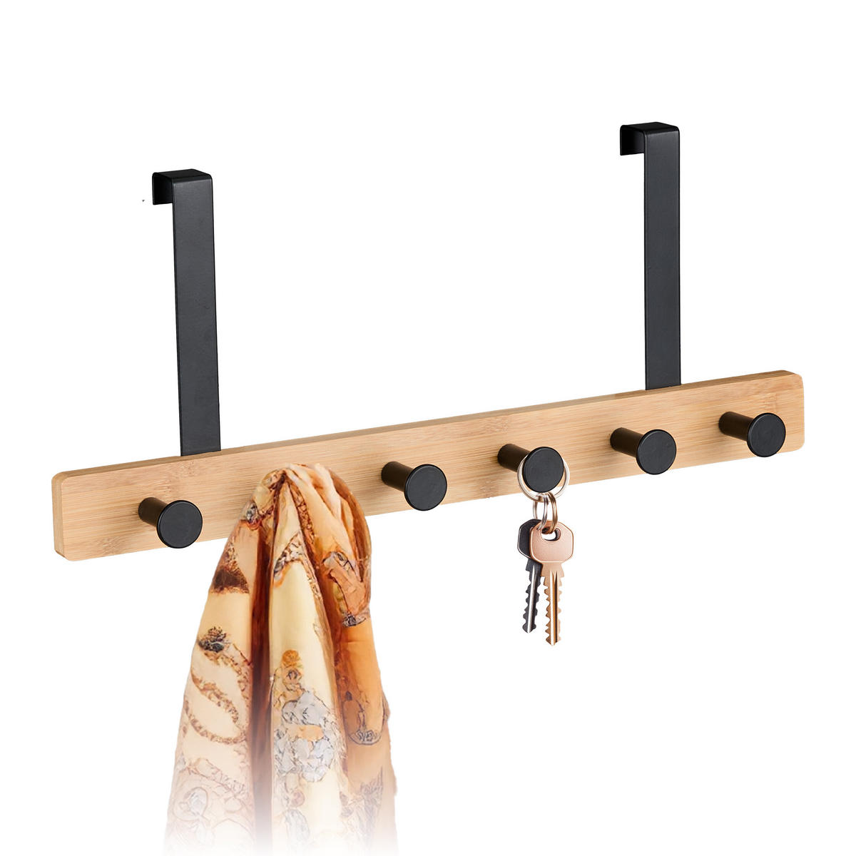 TÜRGARDEROBE - Multicolor, Holz/Metall (40/17/7cm) - Relaxdays