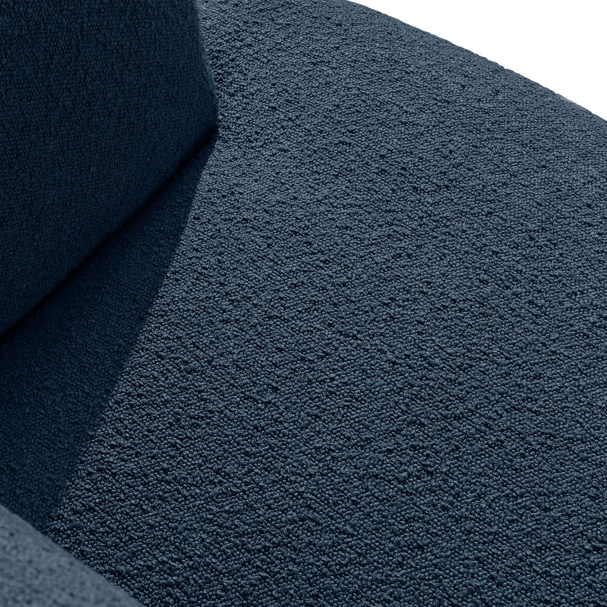 ECKSOFA LINKS VIRA, Marineblau, Bouclé - Schwarz/Dunkelblau, Holz/Holzwerkstoff (300/160cm) - KONSIMO®
