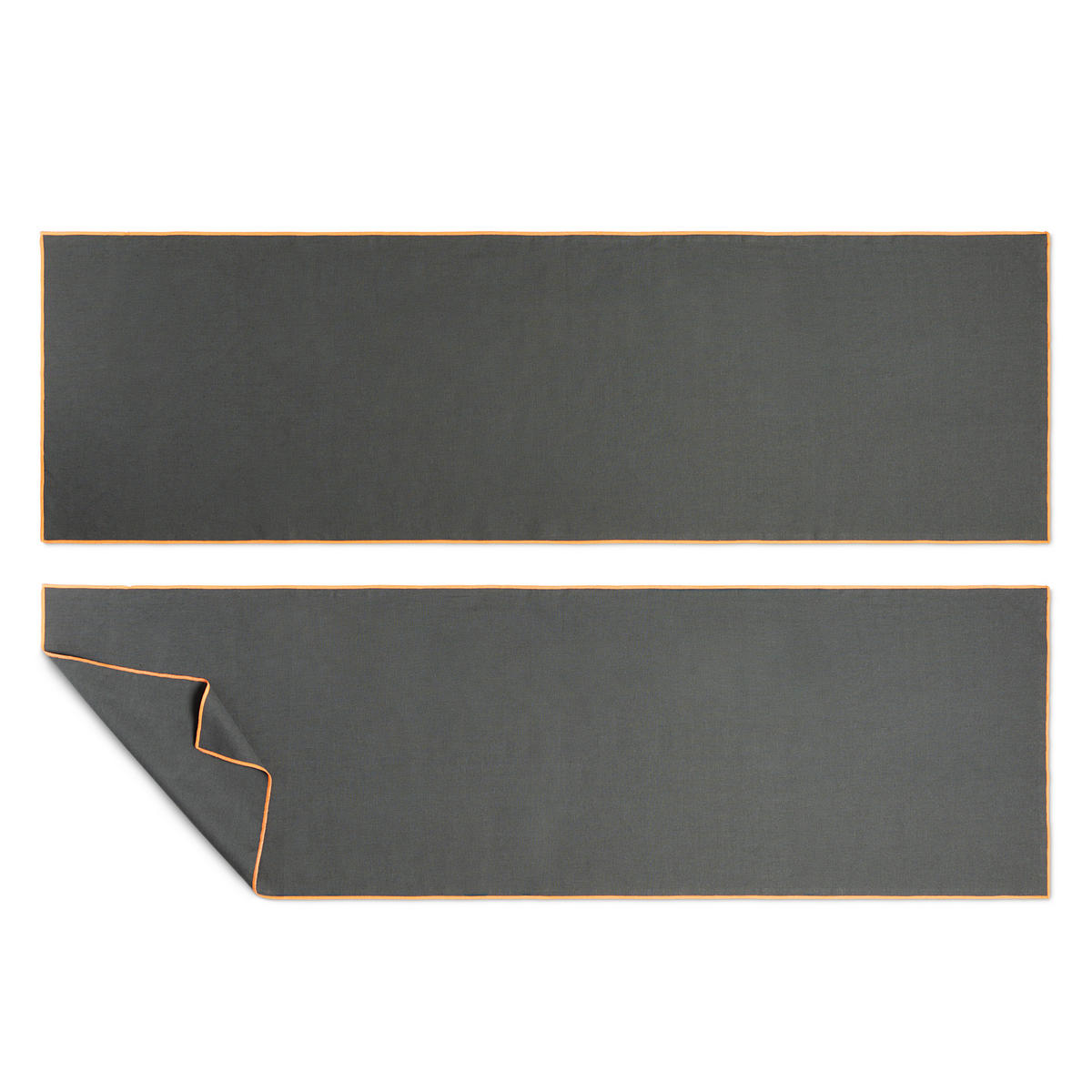 TISCHET 8-teilig, 100% Leinen, marder und fluor SET CONTRAST EDGE - Grau, Textil (40/130cm) - RNT By Really Nice Things