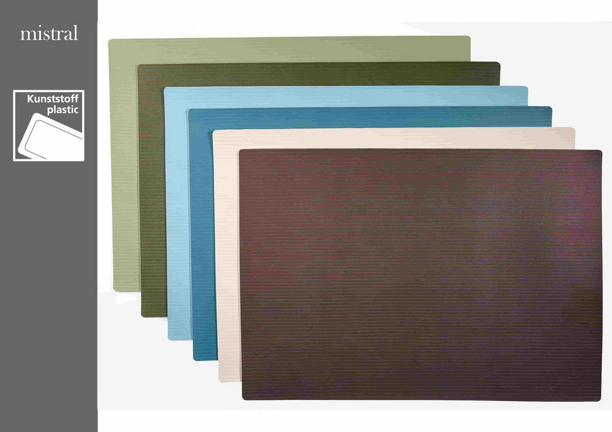 PLATZMATTEN Mistral Olivgrün 43 x 30 cm 12er Set - Olivgrün, Kunststoff (43/30/0.2cm) - Ritzenhoff Breker