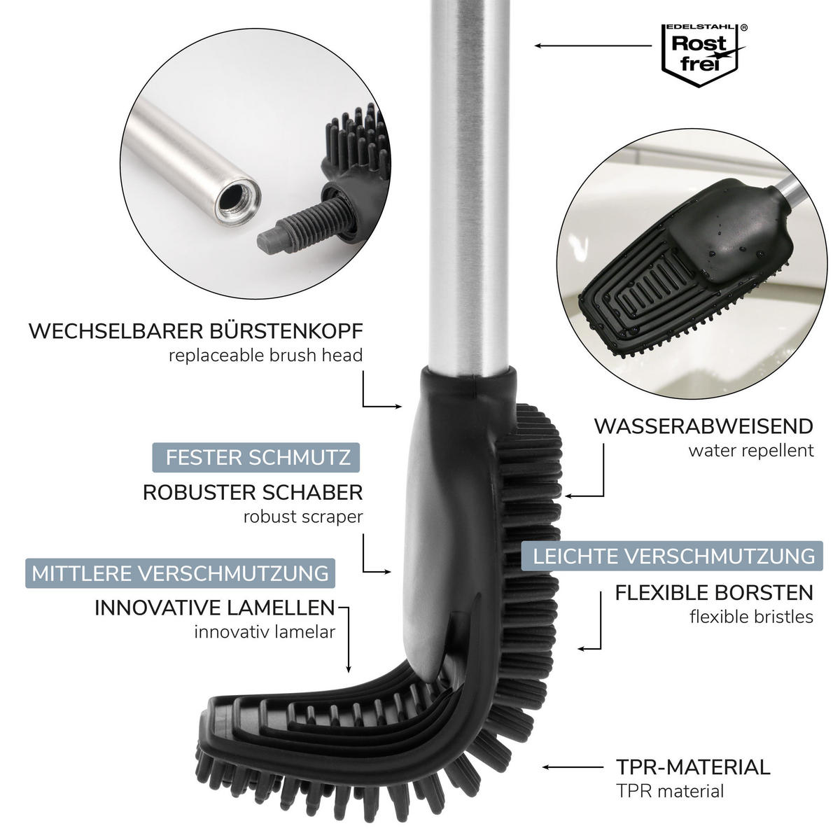 WC-GARNITUR BARBENA, weiß - Weiß, Metall (11/53/4cm) - bremermann