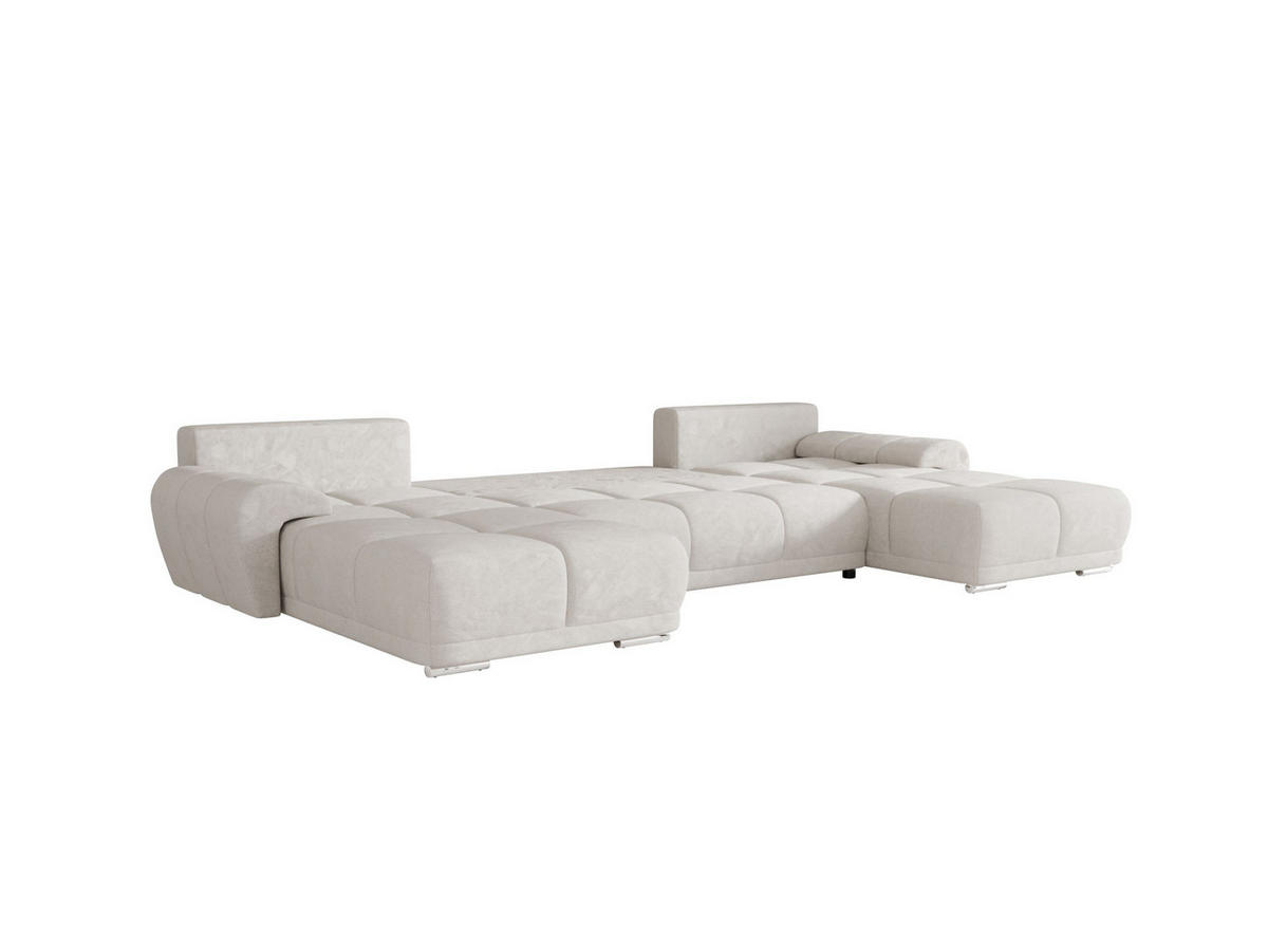 ECKSOFA BEGA U Links TENDER WAY 01 mit Schlaffunktion - Beige, Textil (372/87/185cm) - Bedante