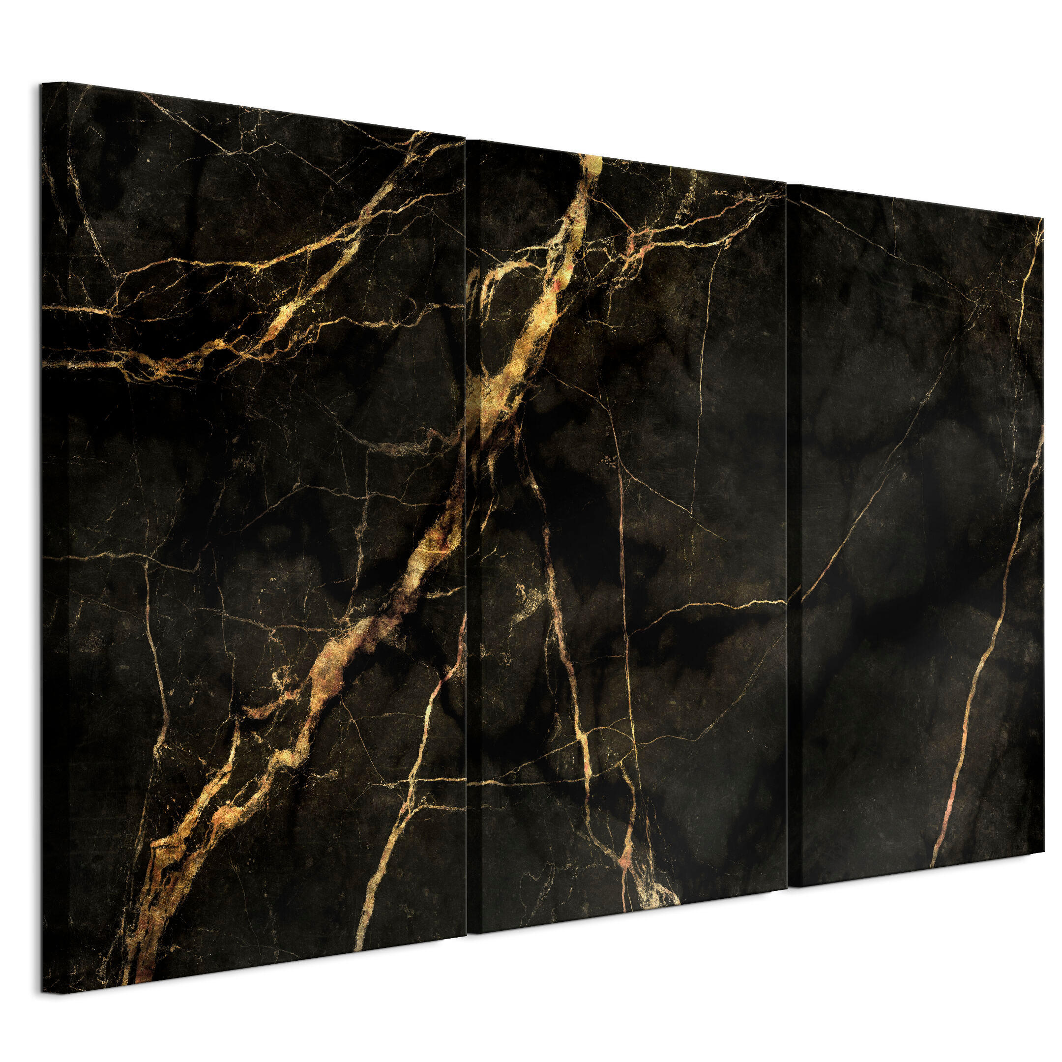 LEINWANDBILD Goldene 3-tlg. 120x80 cm - Multicolor, Holz (120/80cm) - LUMASOUL