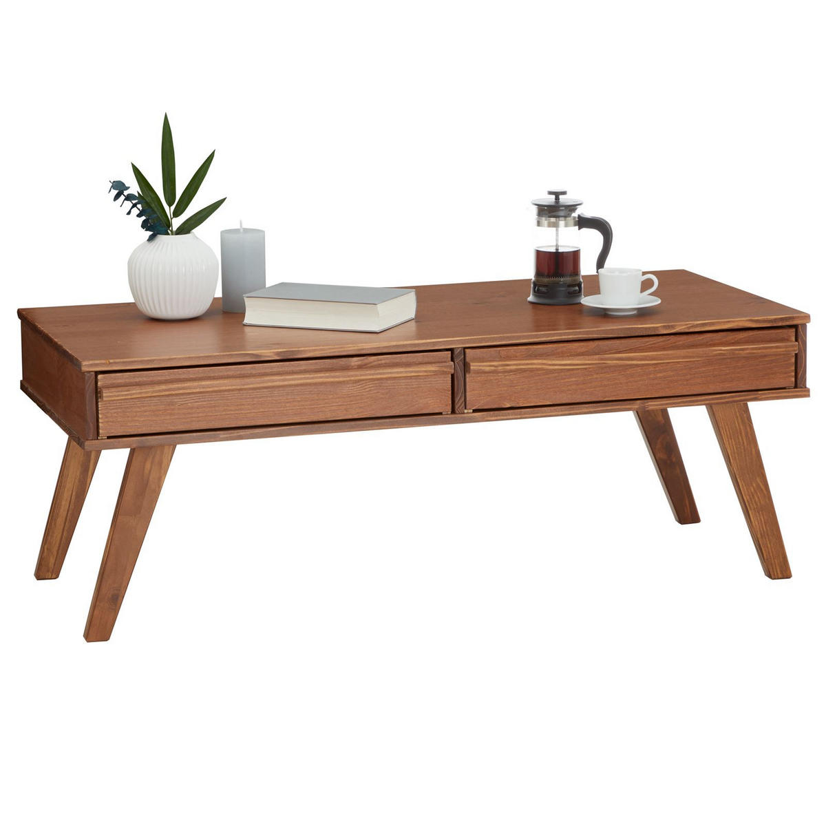 COUCHTISCH JONA - Kastanienfarben, Holz (50/110/42cm) - IDIMEX