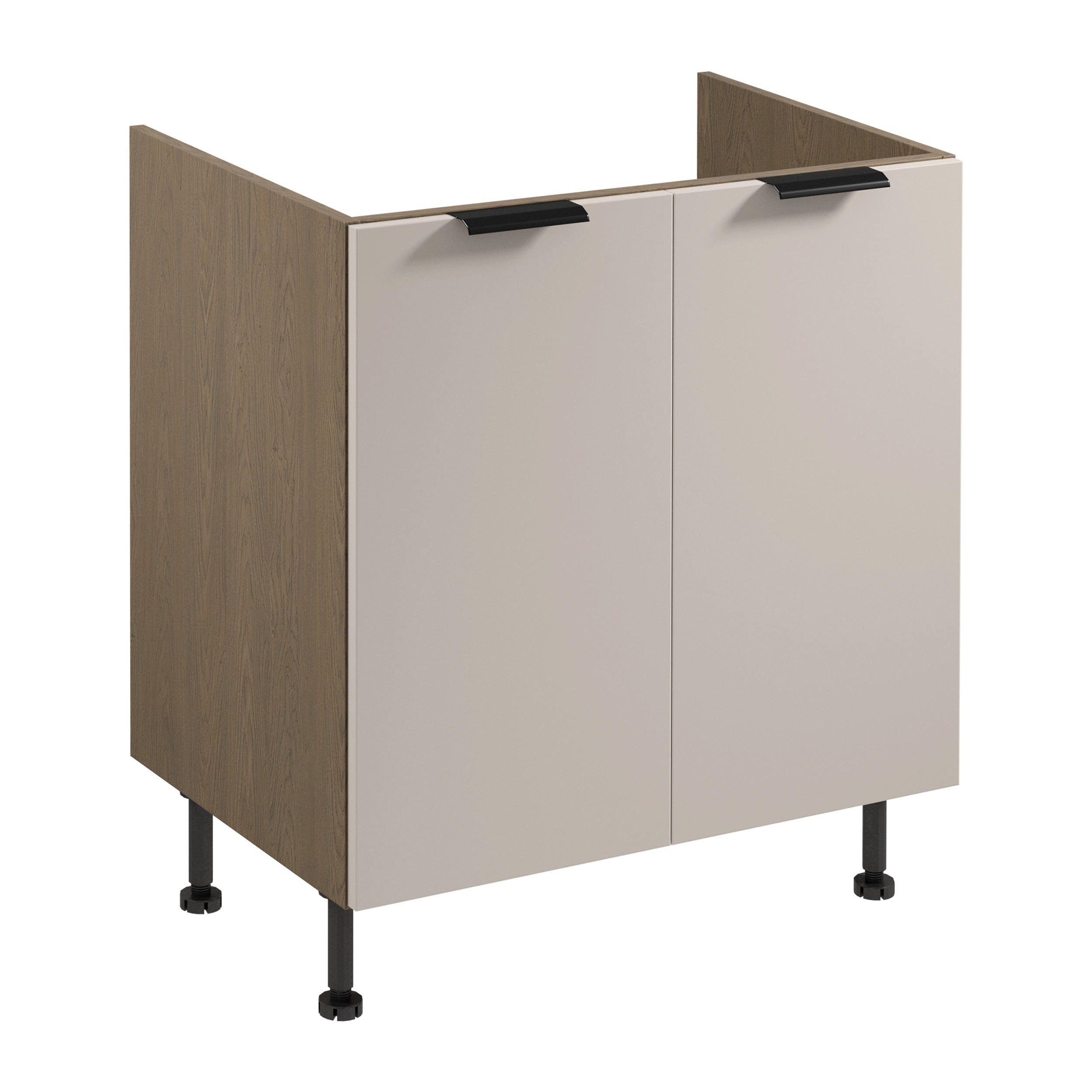 SPÜLENUNTERSCHRANK D80Z – Sorento Beige – Beige / Eiche - Eichefarben/Beige, Holzwerkstoff (80/87/52cm) - ROYAL24_MARKT