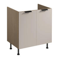 SPÜLENUNTERSCHRANK D80Z – Sorento Beige – Beige / Eiche - Eichefarben/Beige, Holzwerkstoff (80/87/52cm) - ROYAL24_MARKT